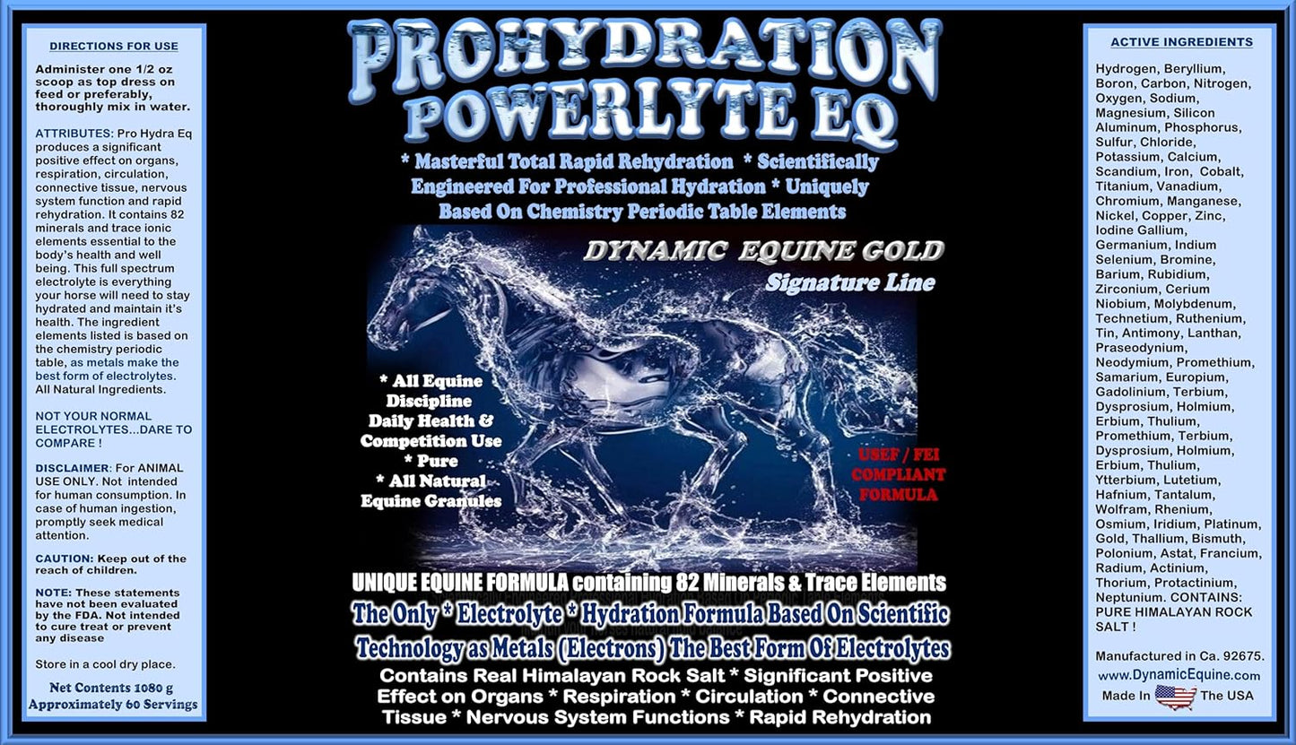 Equine Gold Signature Line PROHYDRATION EQ - Professional Hydration Formula, 1080g (60 Days)