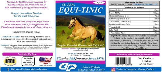 Equine Mineral Supplement for Healthy Blood Cells & Energy - 1 Gallon Size