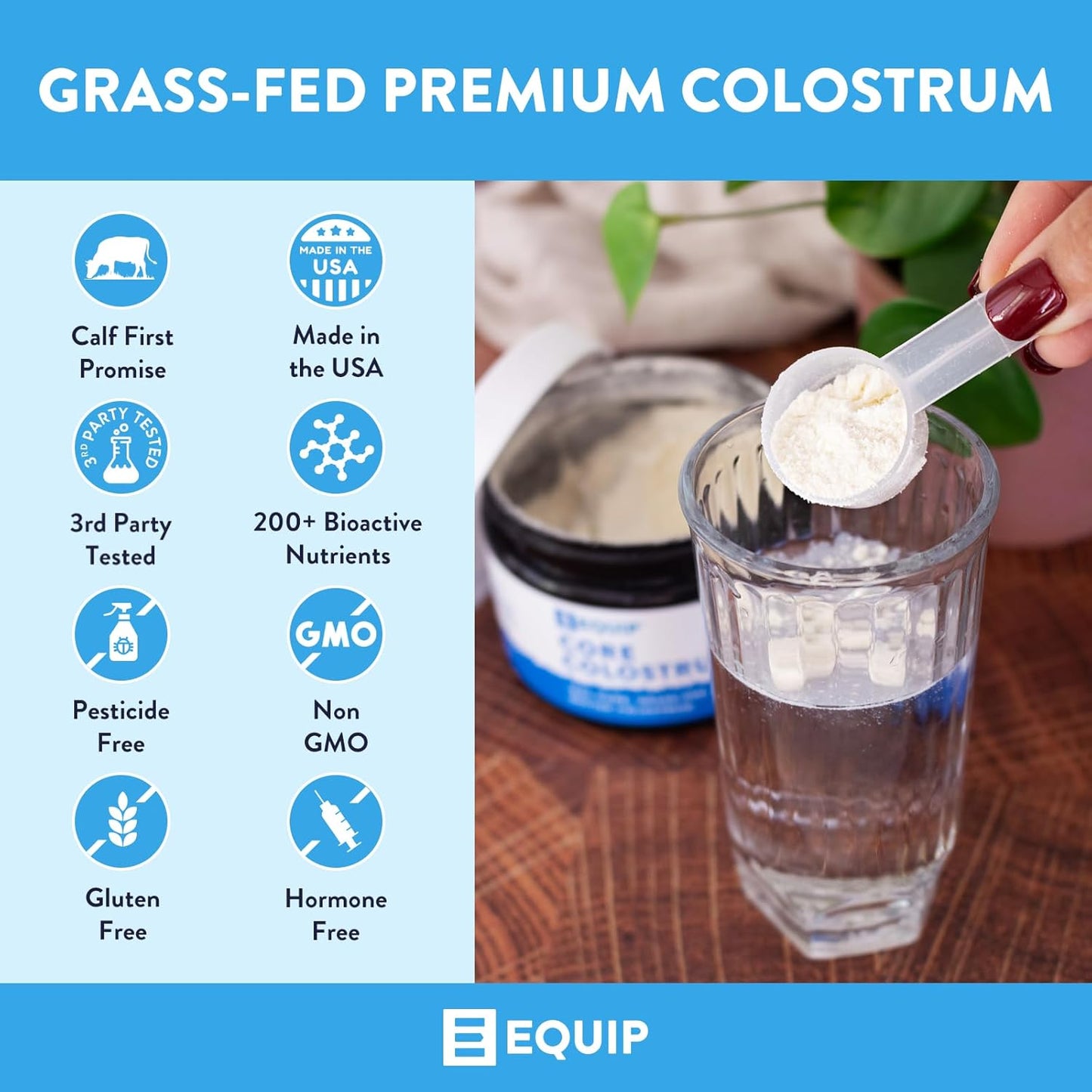 Equip Foods Prime Protein Powder and Core Colostrum Powder Combo Pack - Chocolate Flavor