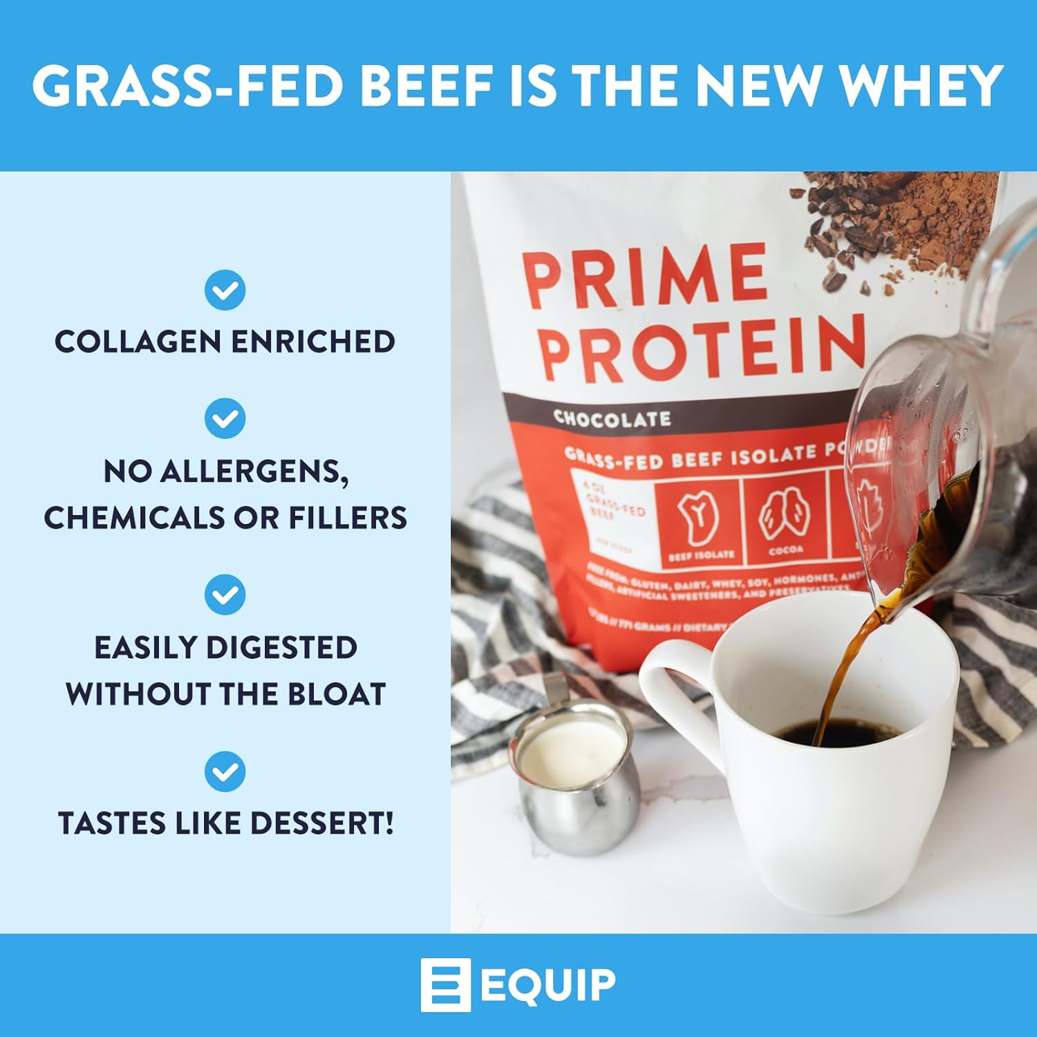 Equip Foods Prime Protein Powder Bundle - Chocolate & Iced Coffee Flavor