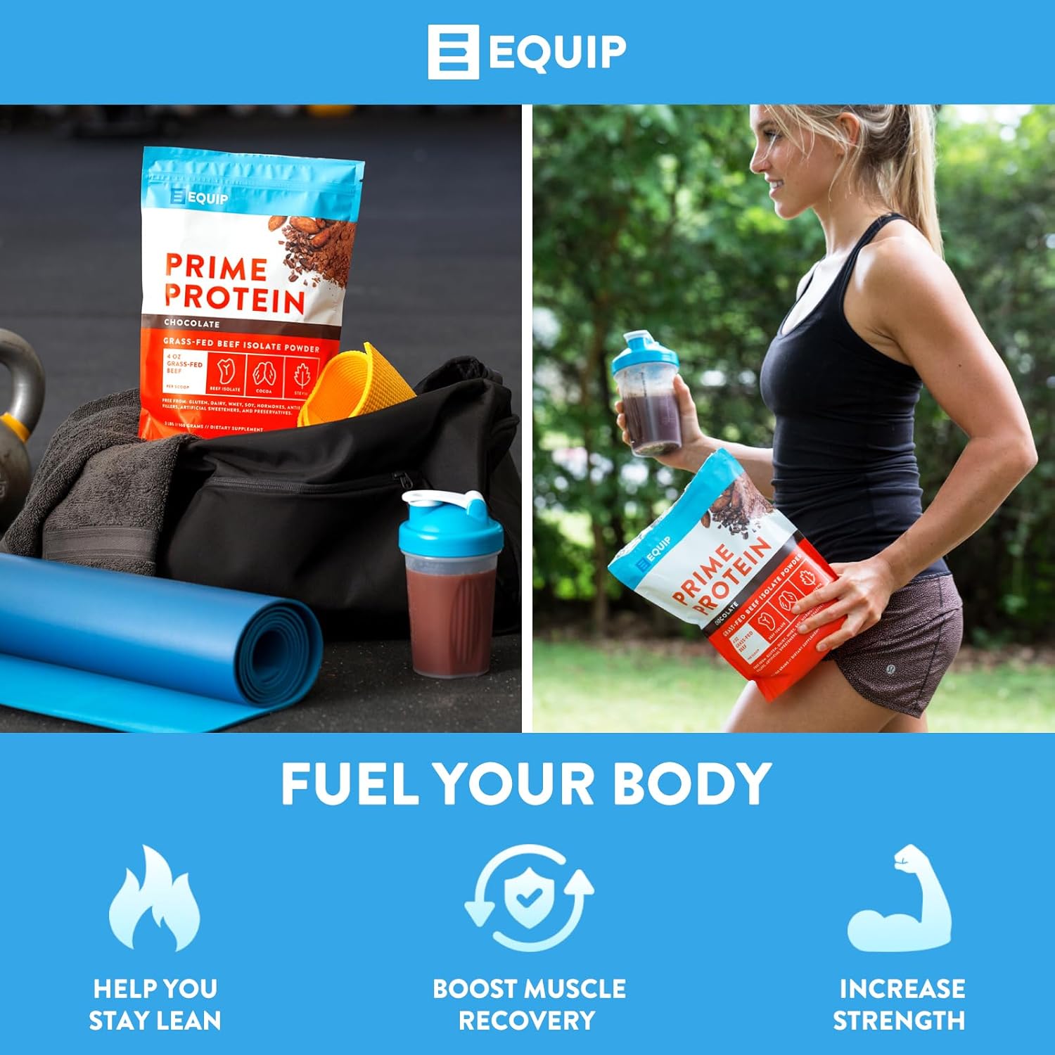 Equip Foods Prime Protein Powder Bundle - Chocolate & Iced Coffee Flavor