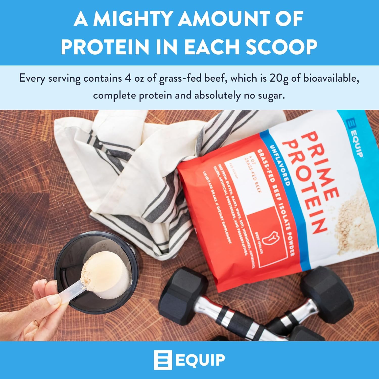 Equip Foods Prime Protein Powder Bundle - Unflavored and Iced Coffee Flavors