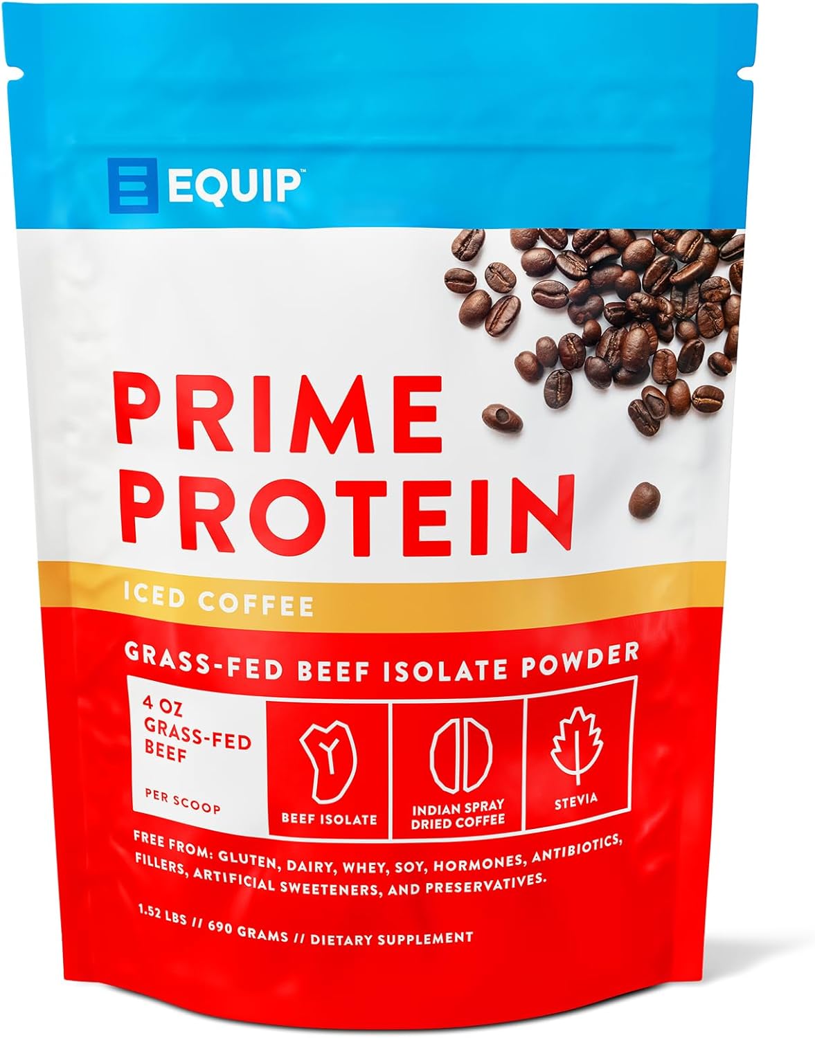 Equip Foods Prime Protein Powder Bundle - Unflavored and Iced Coffee Flavors