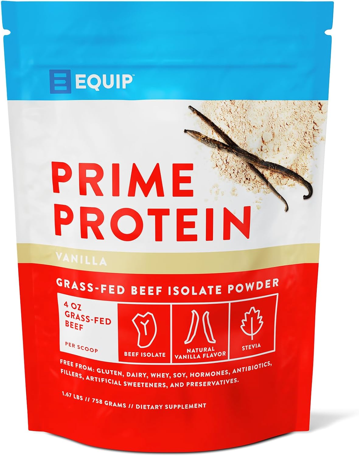 Equip Foods Prime Protein Powder Bundle - Unflavored and Vanilla Options for Muscle Recovery and Energy Boost