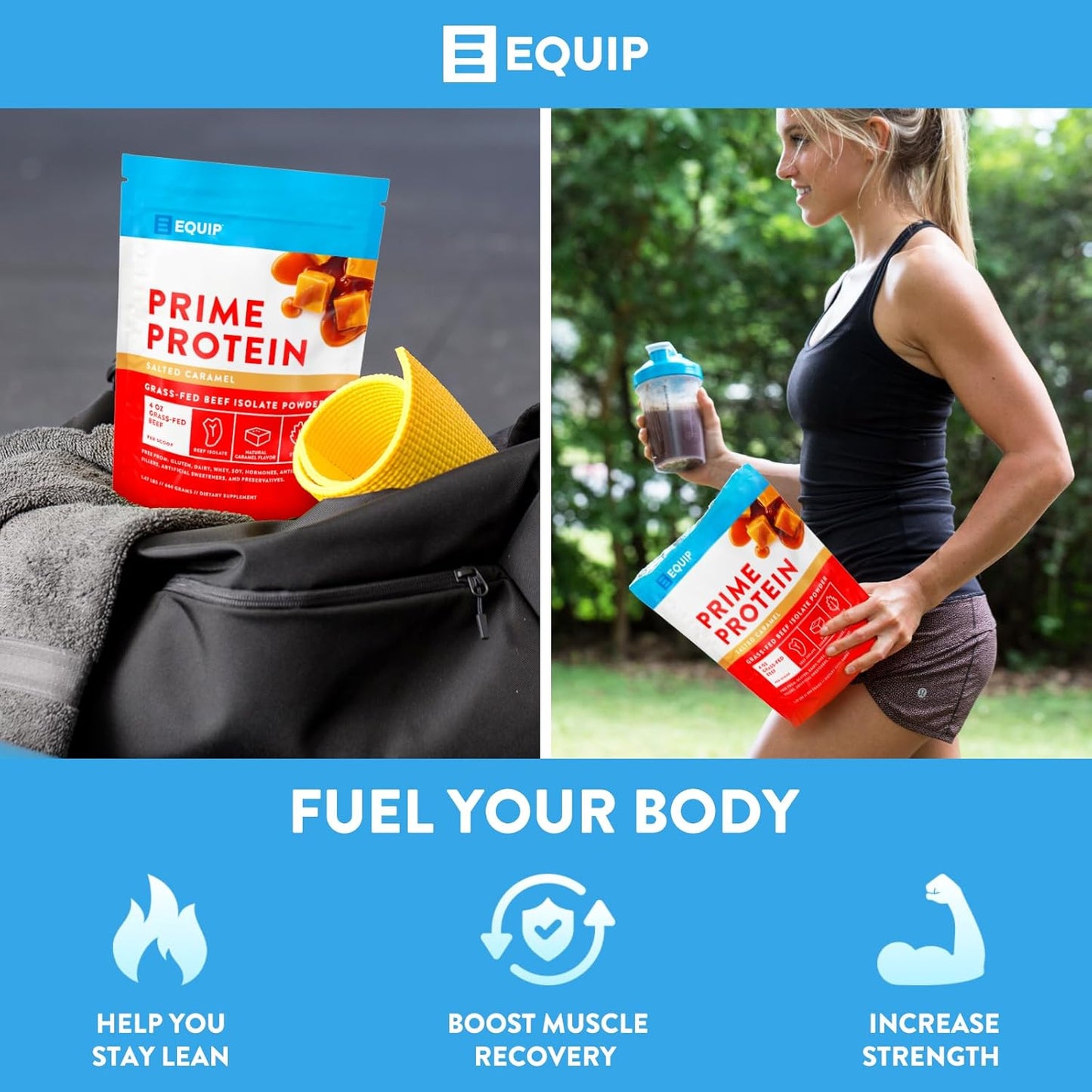 Equip Foods Prime Protein Powder Bundle - Vanilla & Salted Caramel Flavors