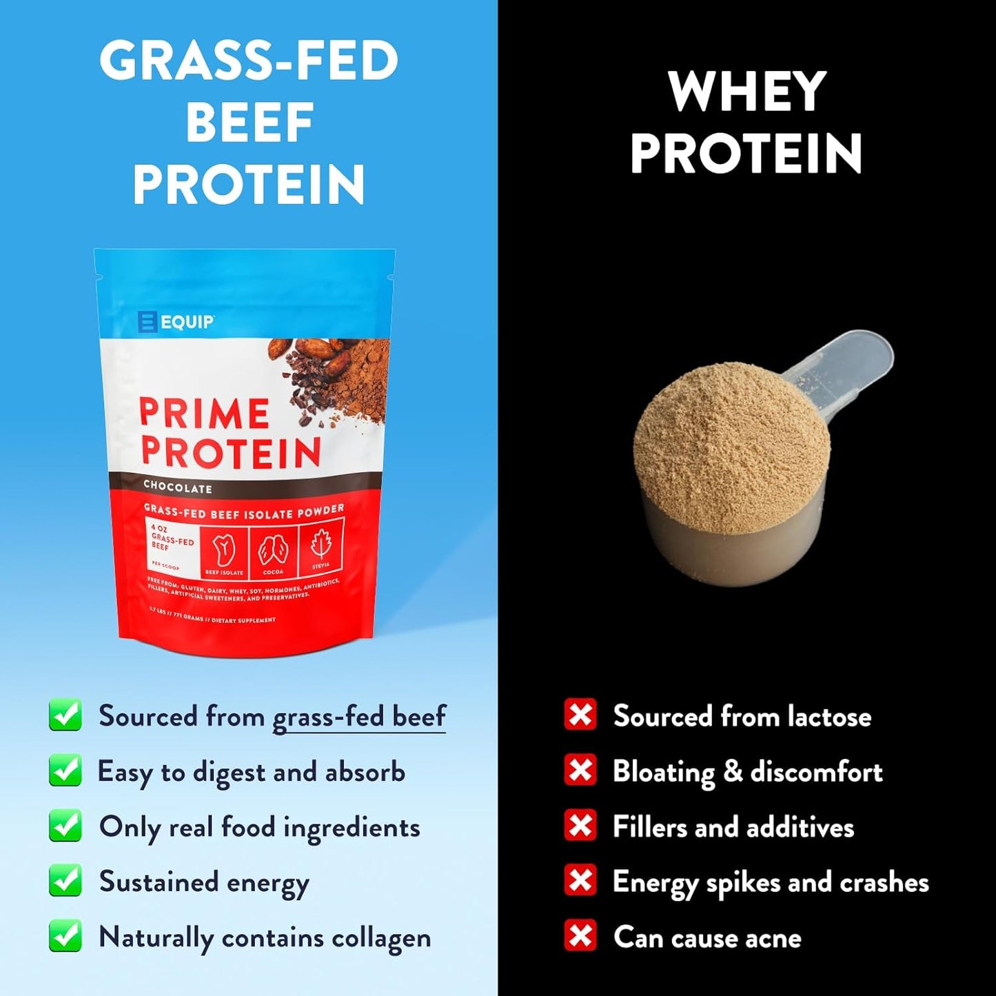 Equip Foods Prime Protein Powder Chocolate & Gold Standard Clean Coffee - Ultimate Performance Bundle