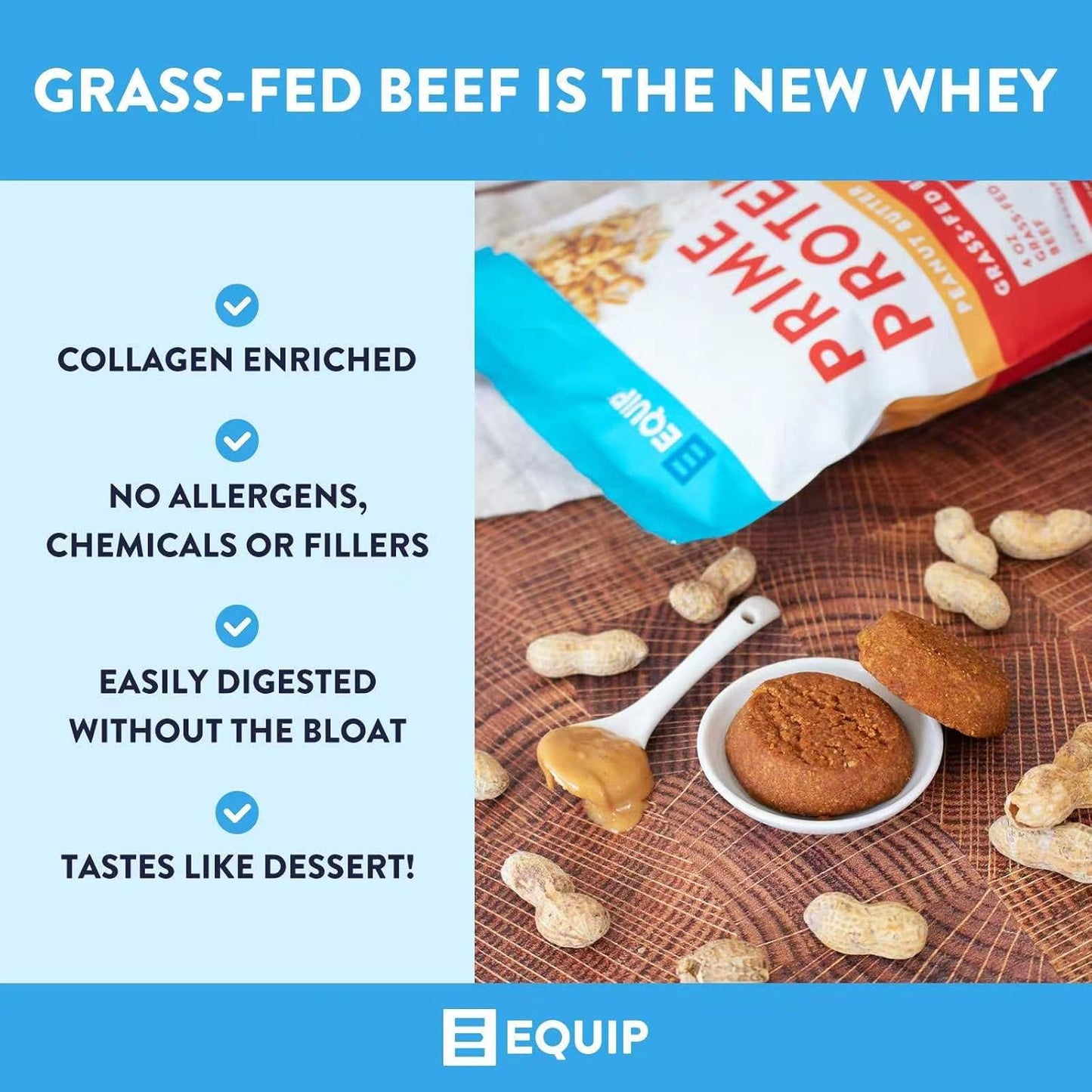 Equip Foods Prime Protein Powder Combo Pack - Peanut Butter & Chocolate Flavors