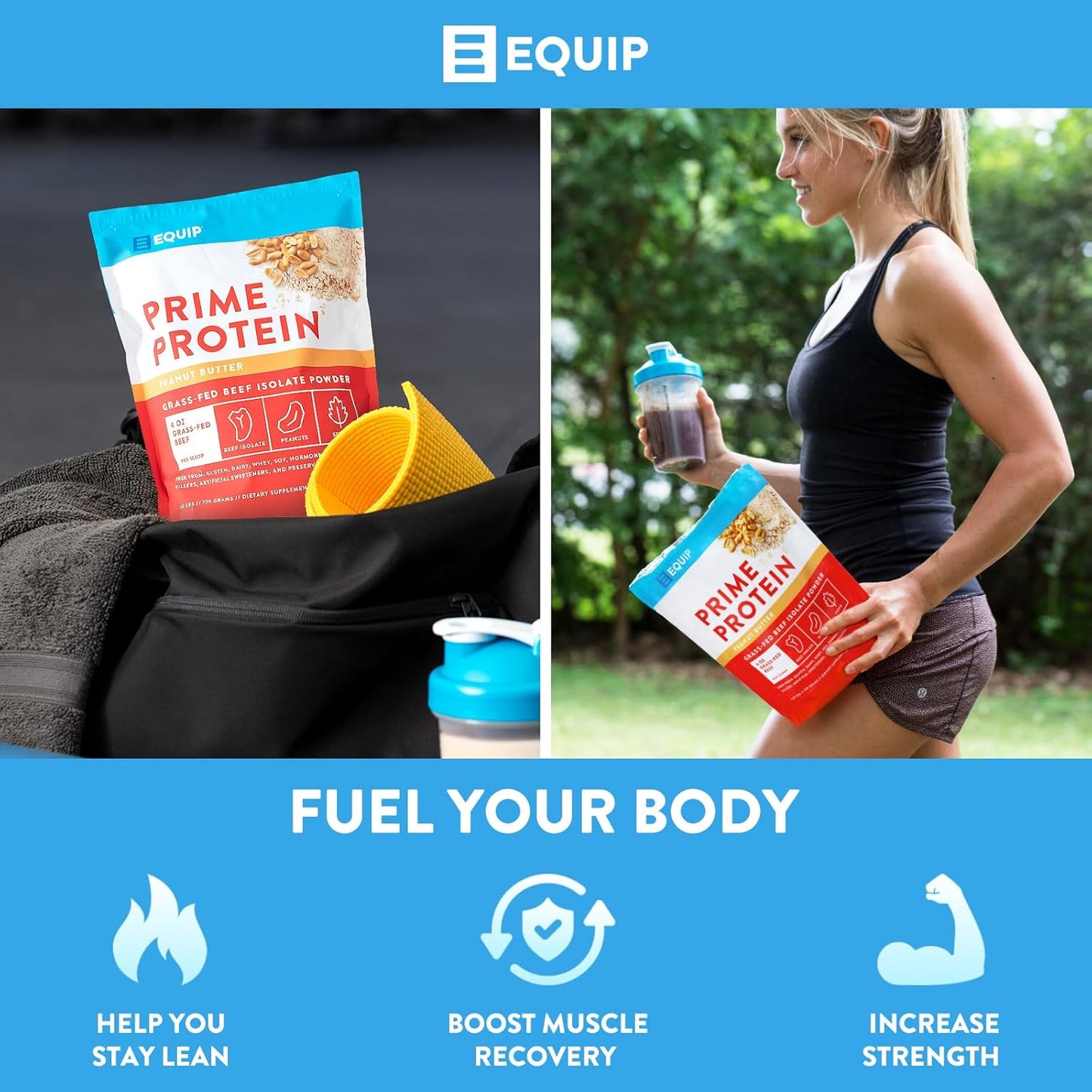 Equip Foods Prime Protein Powder Combo Pack - Peanut Butter & Chocolate Flavors