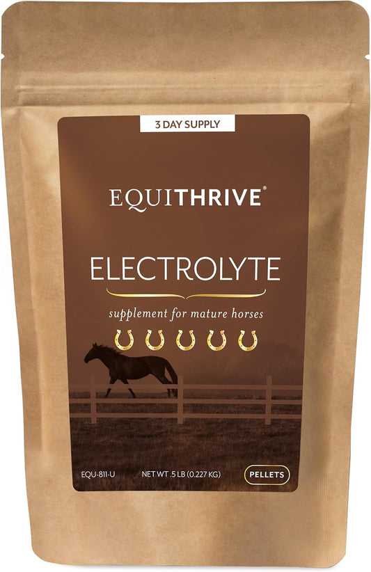Equithrive Electrolyte Pellets for Horses - Vitamins & Minerals Supplement - .5 lbs, 3 Day Supply