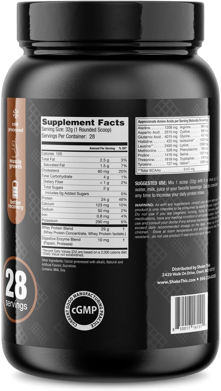 ES FIT Whey Protein Isolate Powder - Non-GMO Muscle Recovery Supplement with BCAAs, Milk Chocolate Flavor, 2lb