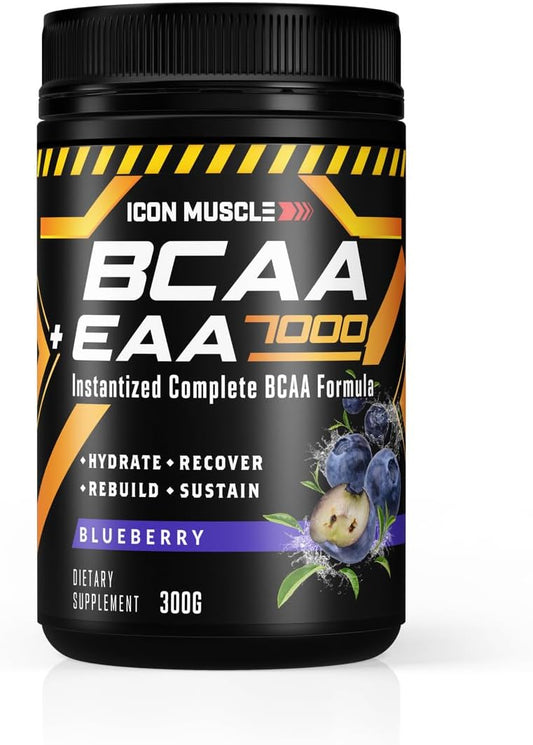 Essential Amino Acids Supplement Powder for Muscle Recovery and Strength | BCAA + EAA | Hydration | Post Workout | Men and Women | 30 Servings