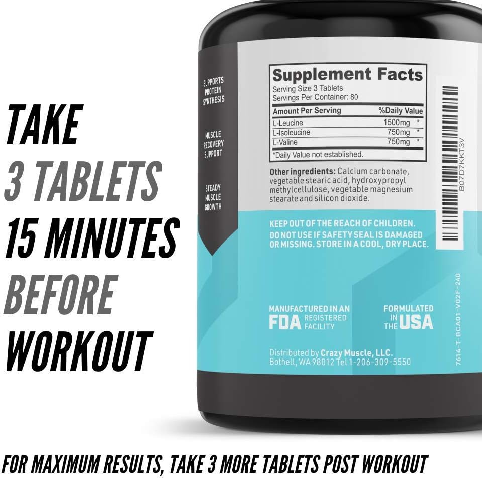 Essential Testosterone Boost with BCAA for Muscle Growth (2 Month Supply)