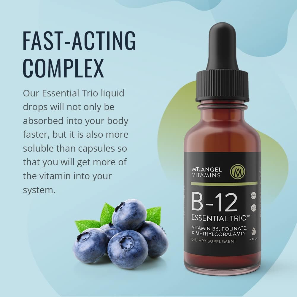 Essential Trio: B12 Vitamins + Liquid Sunshine D3+K2 Supplement Pack