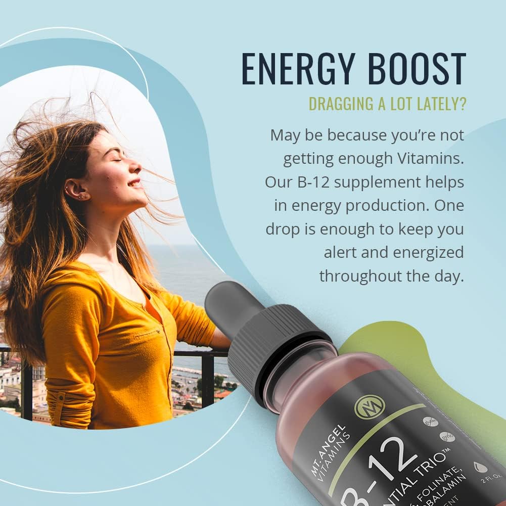 Essential Trio: B12 Vitamins + Liquid Sunshine D3+K2 Supplement Pack