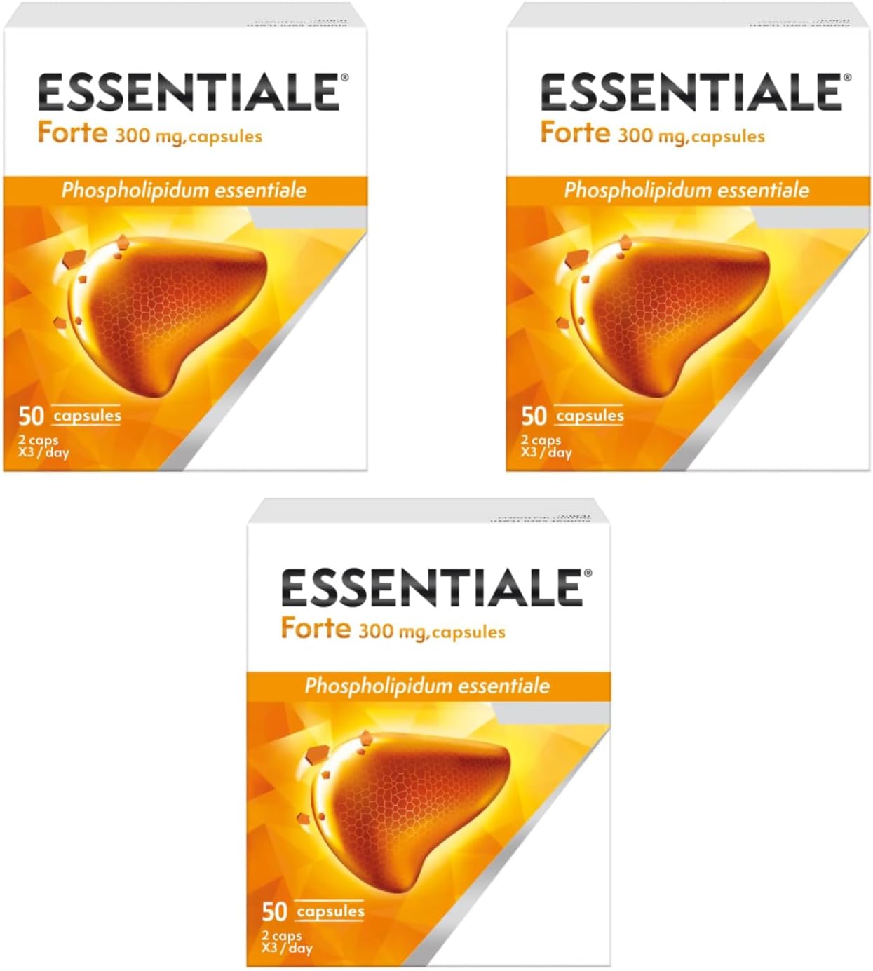 Essentiale Forte 300mg Capsules - 150 Count, White Color