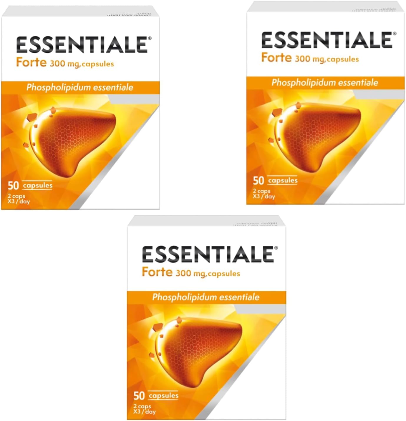 Essentiale Forte 300mg Capsules - Pack of 150, White Color