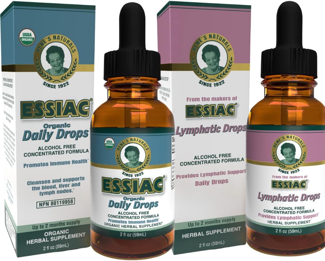 Essiac Lymphatic Detox Drops Bundle - Supports Lymphatic Drainage & Immune System - Natural & Organic Formula