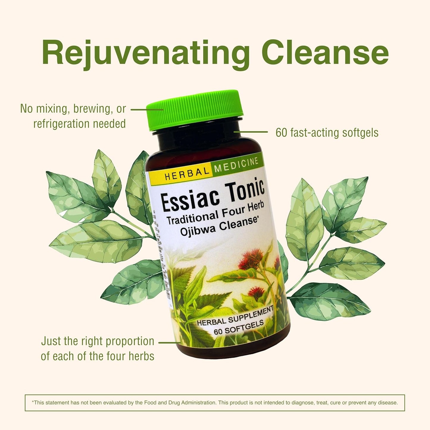 Essiac Tonic Softgels by Herbs Etc. - 60 Count