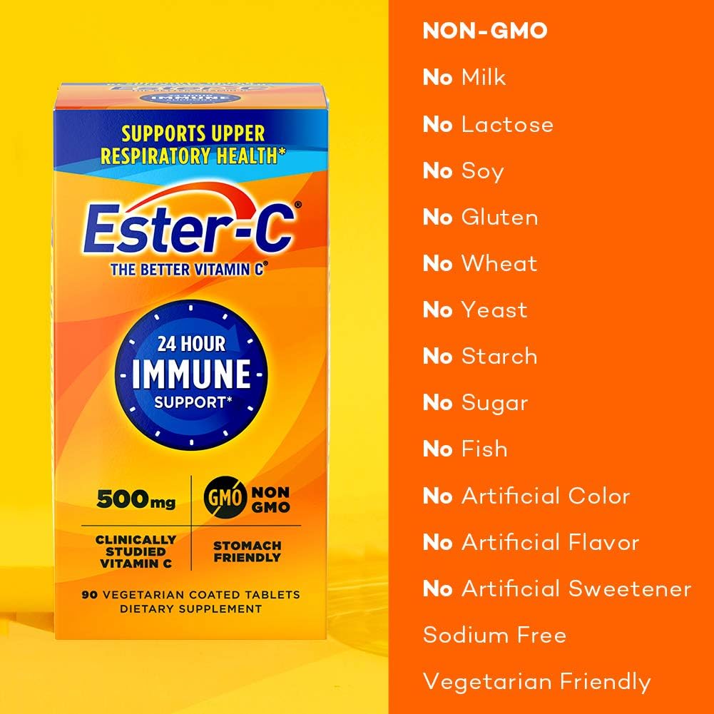 Ester-C 500mg Vitamin C Tablets - 24 Hour Immune Support, 360 Count Pack