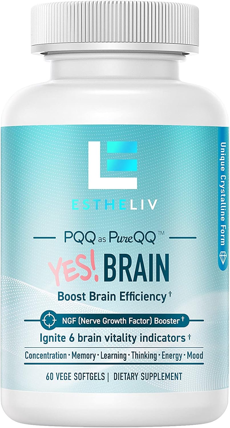 ESTHELIV® Yes! Brain Support Supplement - 60 Vegetarian Softgels for Cognitive Health
