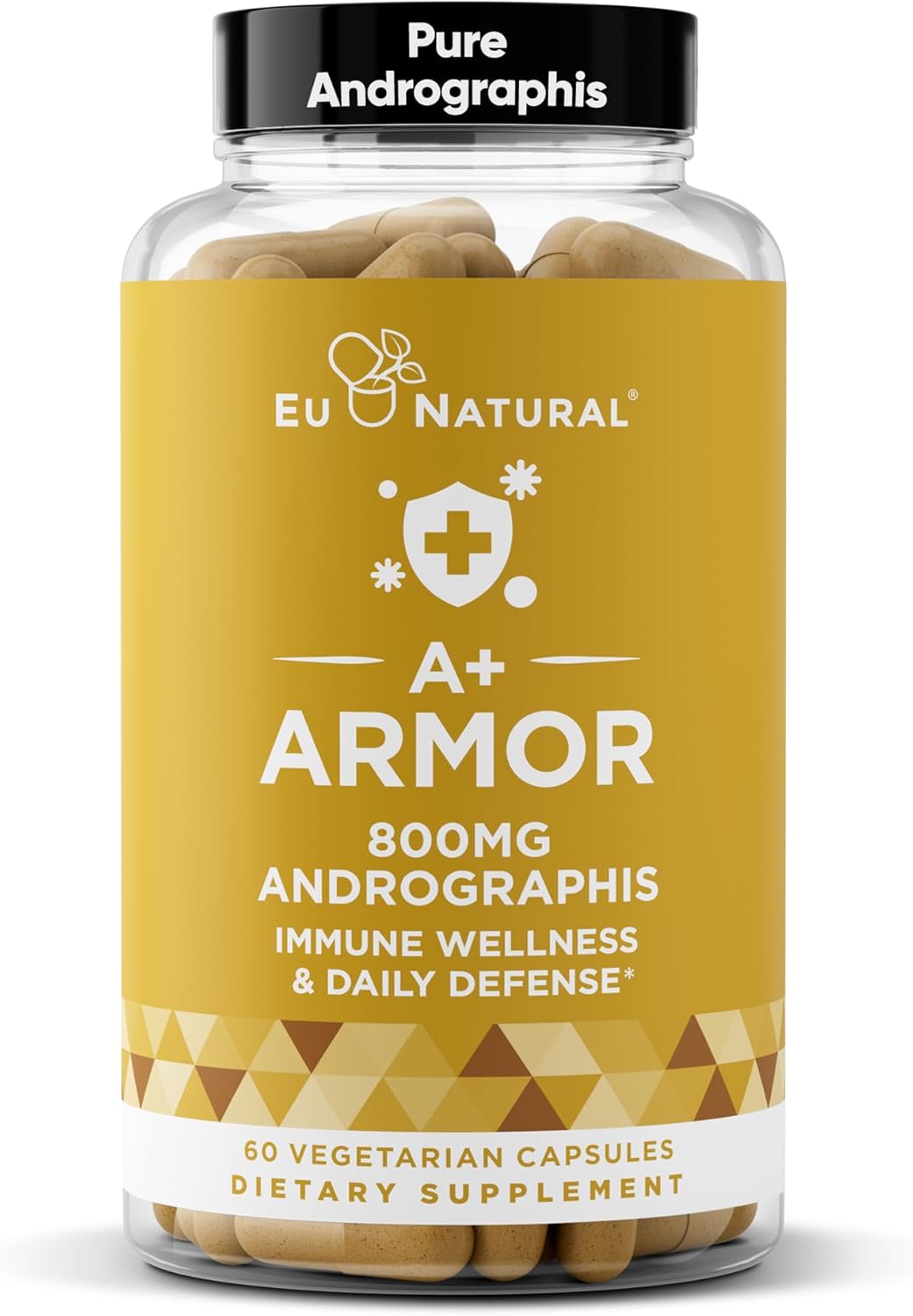 Eu Natural A+ Armor Andrographis Pure 800 Mg Capsules - Boost Immune System, Physical Wellness, Seasonal Protection - Full-Spectrum & Standardized Vegan Supplement - BoostGo Australia