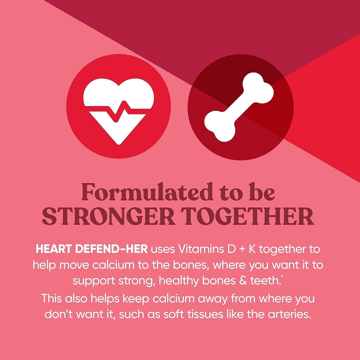 Eu Natural Heart Defend-Her Women's Heart Health Supplements with Grape Seed Extract, Vitamin K2 MK-7, and CoQ10 - Supports Blood Pressure, Artery, and Bone Strength - 60 Vegetarian Capsules - BoostGo Australia