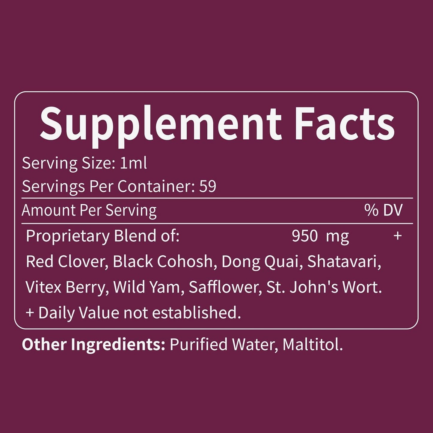 Eubrition Red Clover Hormone Harmony Drops for Women - Menopause Relief & Bone Health Support with Dong Quai, Shatavari, Wild Yam, Vitex Berry Extract - 2oz