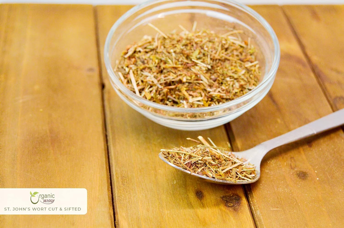 European Wild-Harvest St. John's Wort Cut & Sifted Herbal Tea - Organic, Kosher, USDA Certified - Vegan, Non GMO, Gluten Free - Albania Origin (1LBS/16Oz)