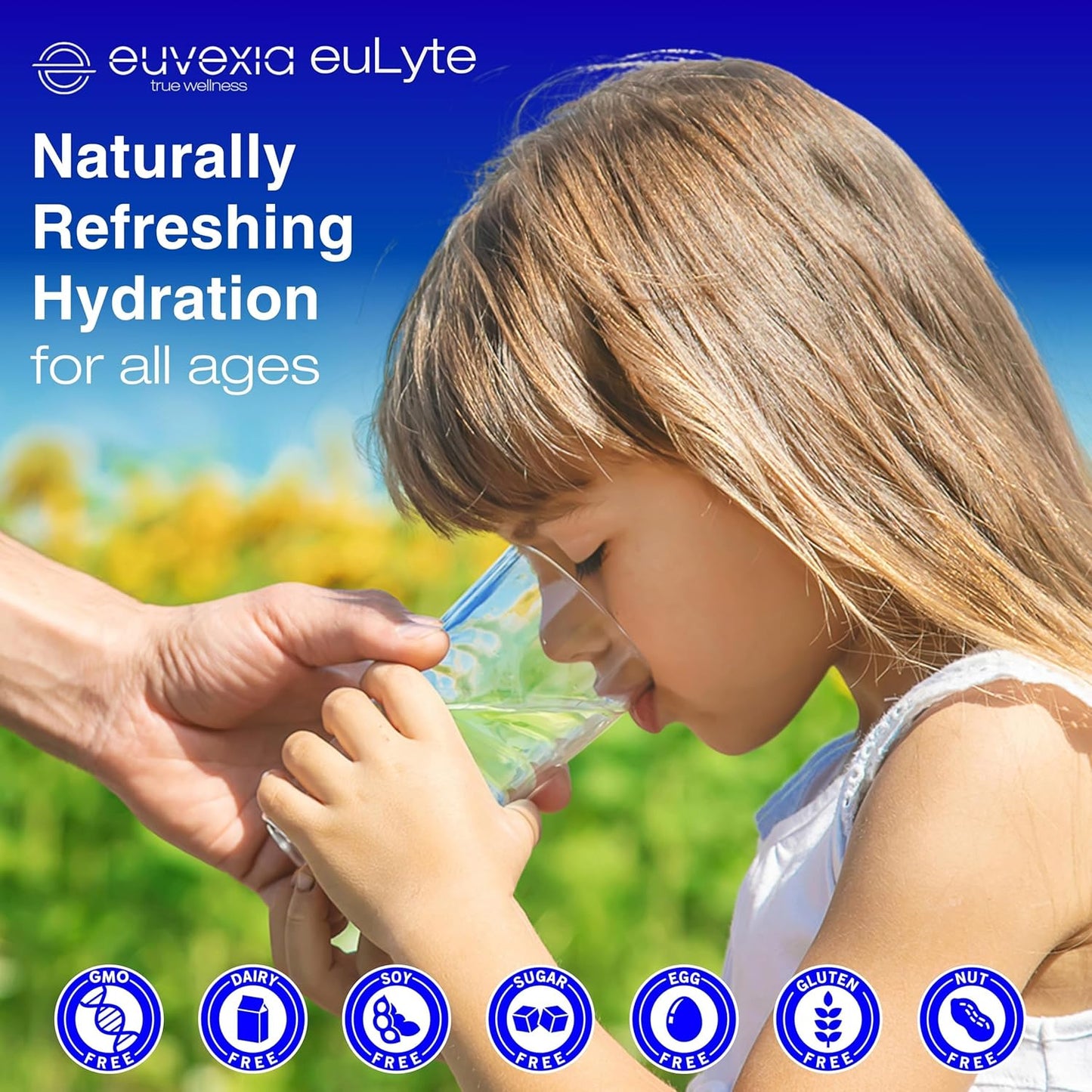 Euvexia euLyte Powder: Sugar-Free Electrolyte Drink Mix for Hydration - 90 Servings, Unflavored - Fasting, Keto, Vegan, Carnivore Friendly