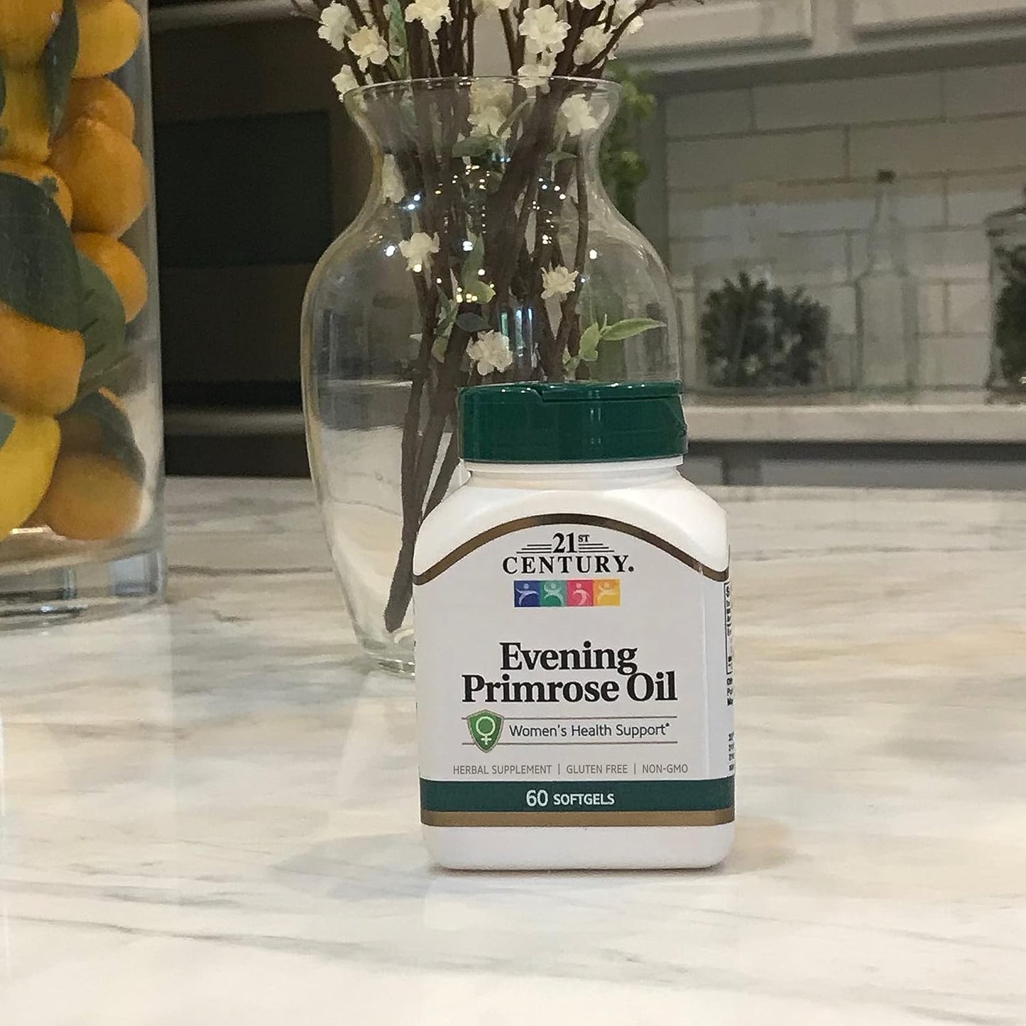 Evening Primrose Oil Softgels, 120 Count for Hormonal Balance & Skin Health
