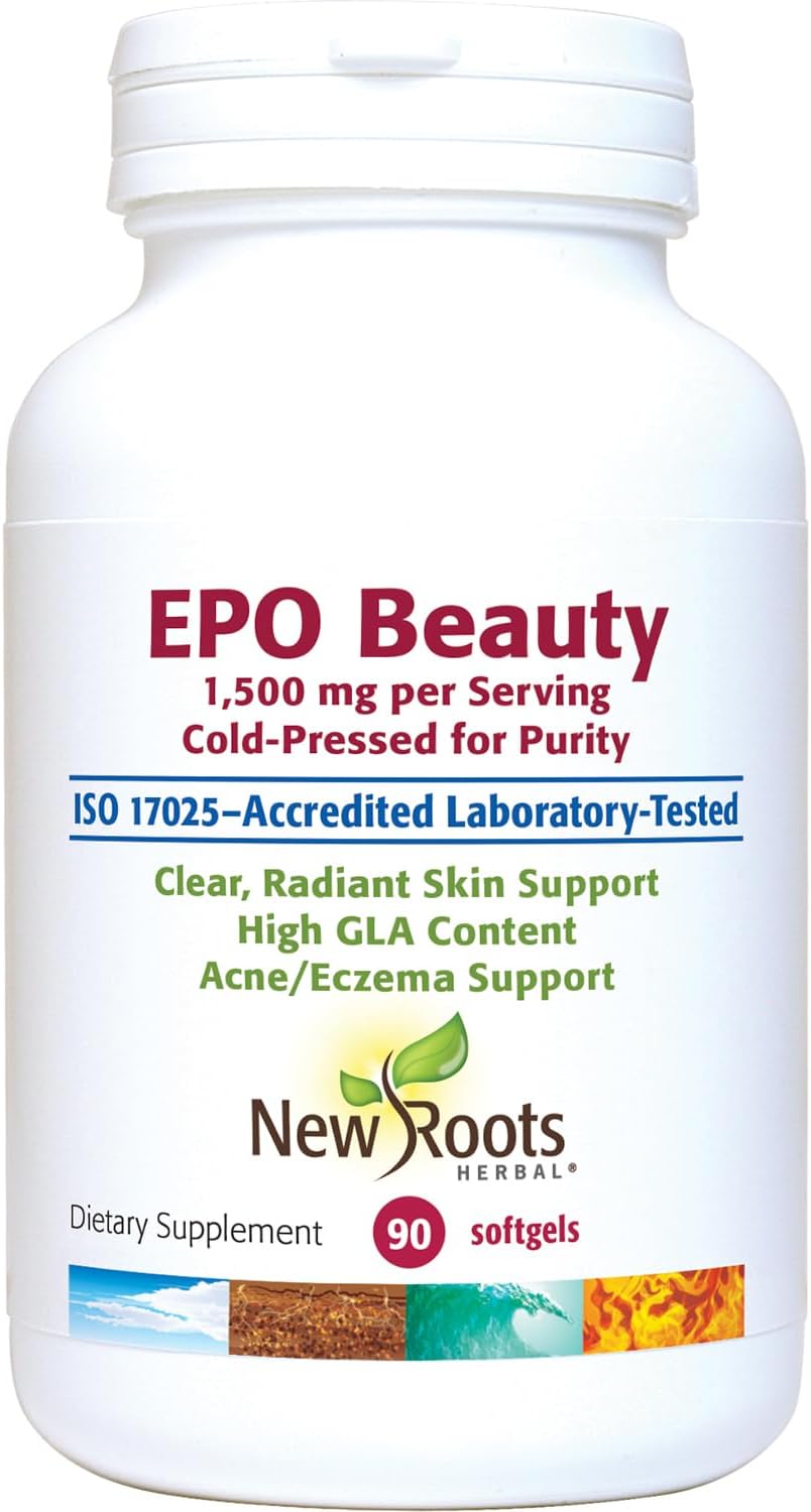 Evening Primrose Oil Supplement - 500mg (90 Softgels) | Cold Pressed with High GLA Content for Women's Health & Radiant Skin by New Roots Herbal