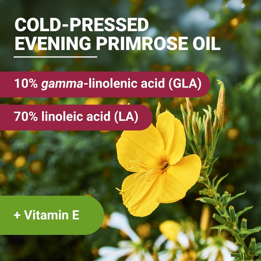Evening Primrose Oil Supplement - 500mg (90 Softgels) | Cold Pressed with High GLA Content for Women's Health & Radiant Skin by New Roots Herbal