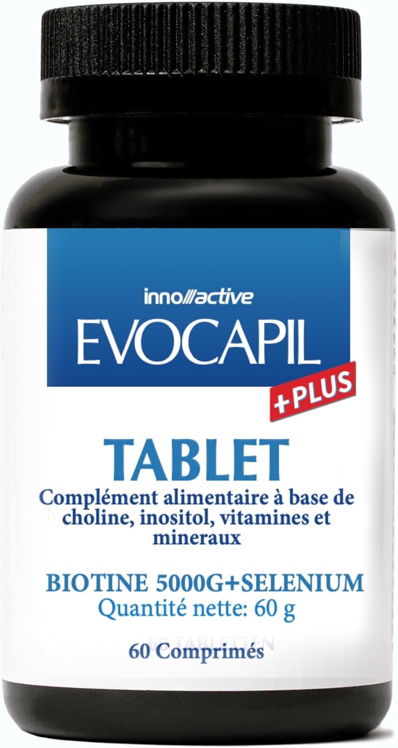 Evocapil PLUS Hair Vitamins with Biotin, Selenium, Choline, Zinc - 60 Tablets for Hair Health and Growth