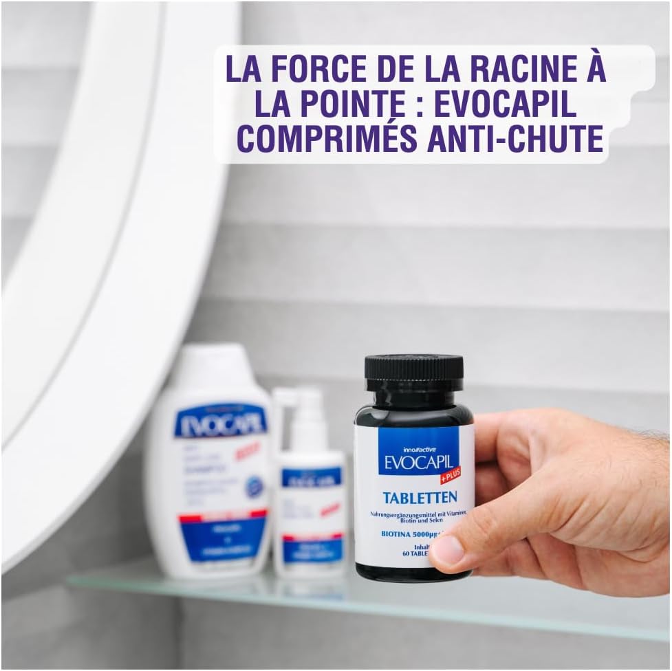 Evocapil PLUS Hair Vitamins with Biotin, Selenium, Choline, Zinc - 60 Tablets for Hair Health and Growth