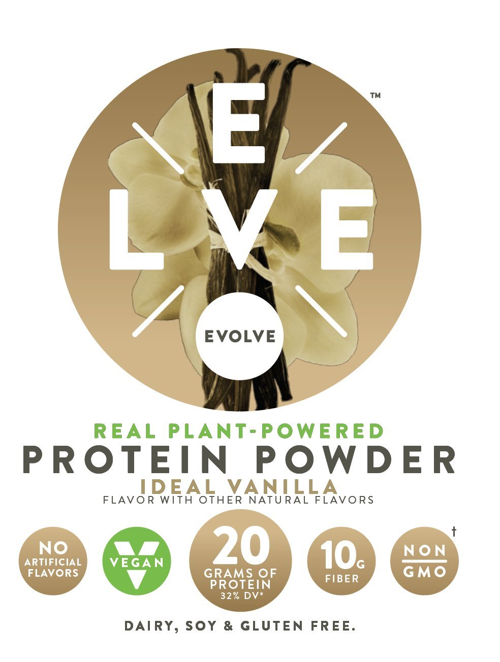 Evolve Ideal Vanilla Protein Powder - 20g Protein, 1lb (Pack of 2)