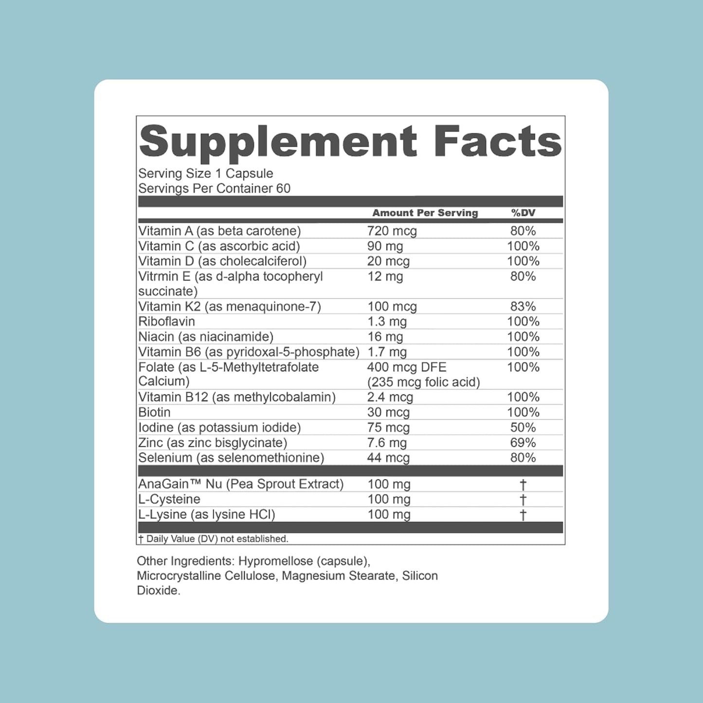 EVOLVh RootBoost Complex Nutraceutical Supplement - Promotes Healthy Hair Growth | Vegan, Non-Toxic Hair Care - 60 Capsules