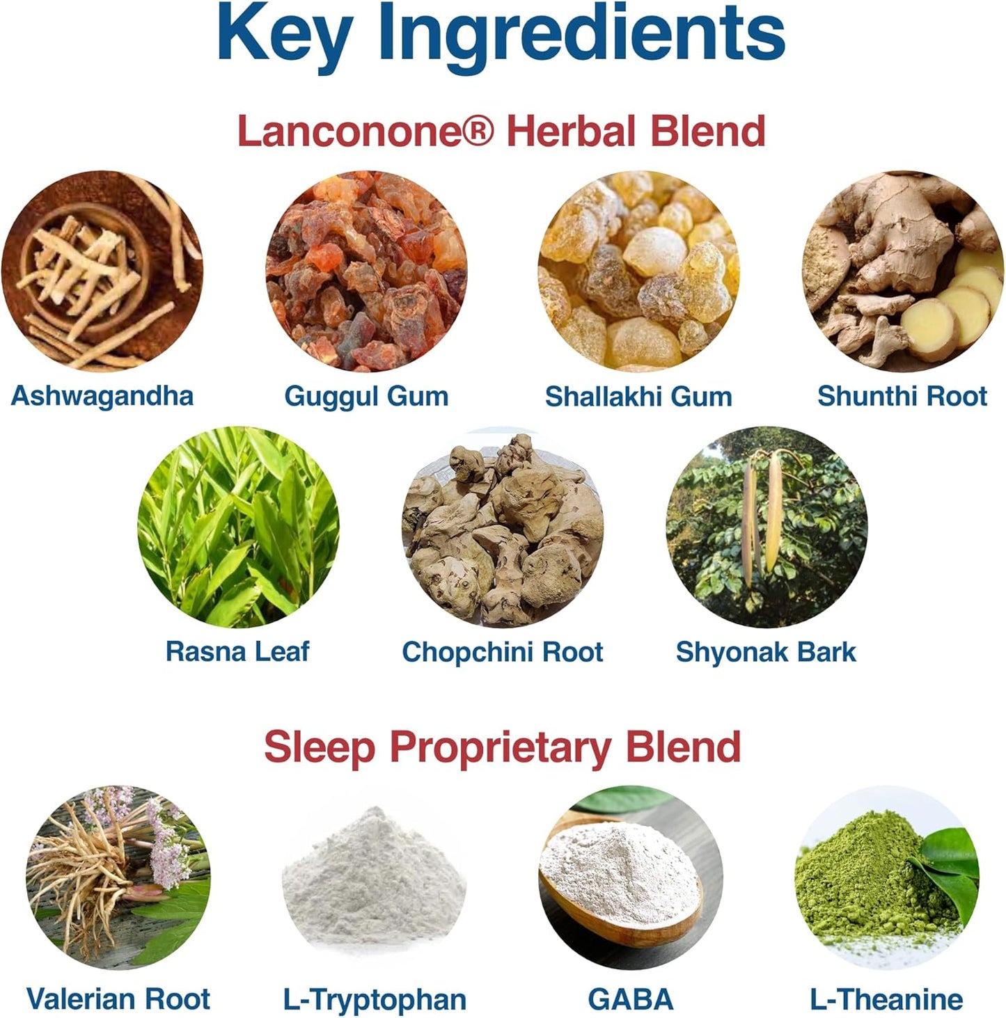 ExaFlex Joint Support & Restria Sleep Aid Combo - Boswellia Extract, Bromelain, Lanconone Herbal Blend