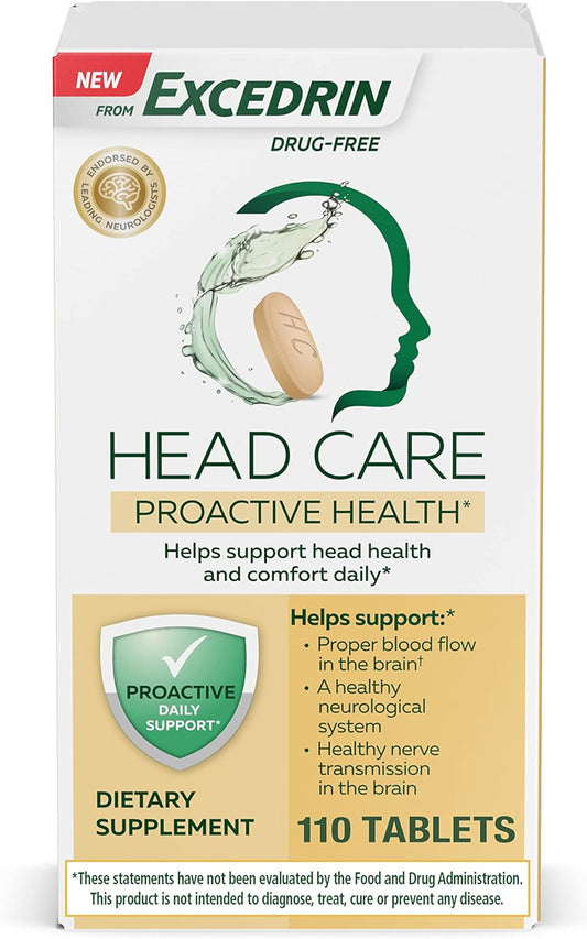 Excedrin Head Care Proactive Health Supplement with Essential Vitamins - 110 Count