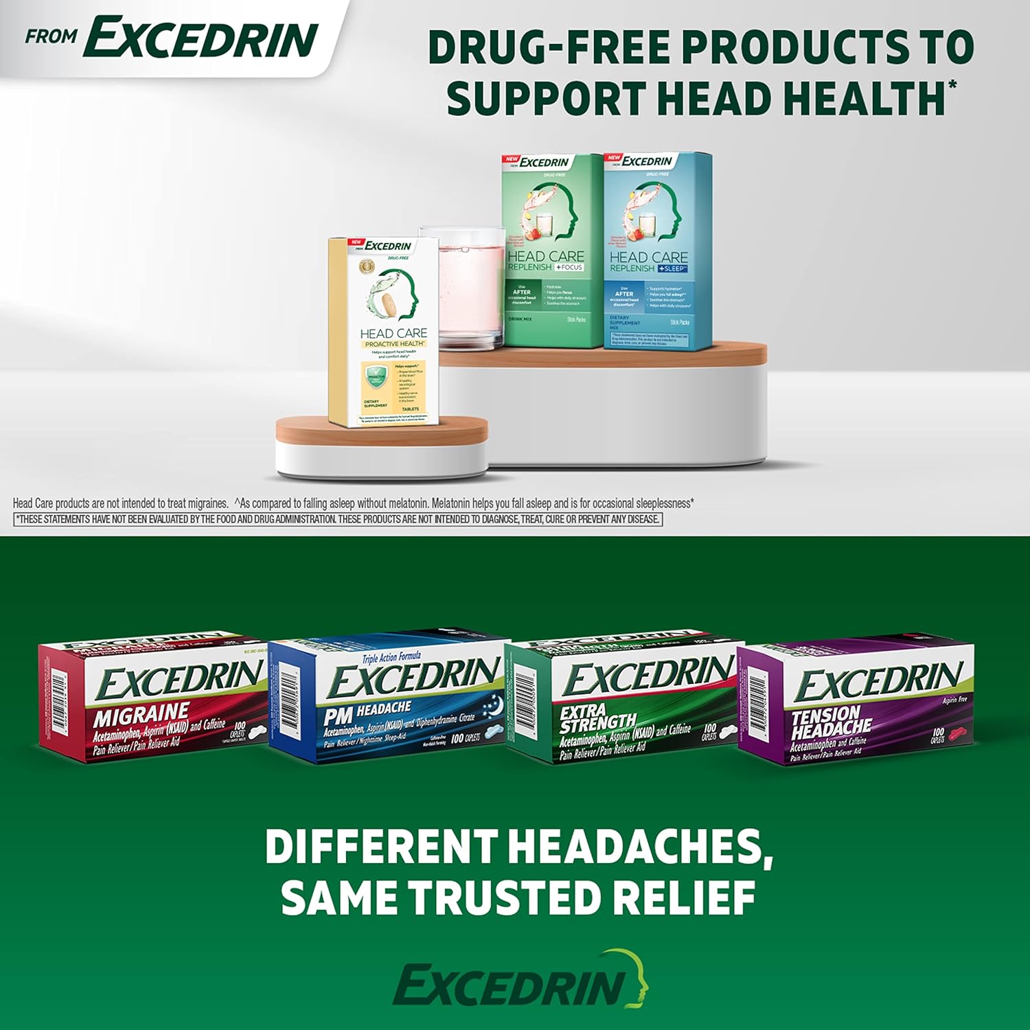 Excedrin Head Care Proactive Health Supplement with Essential Vitamins - 110 Count