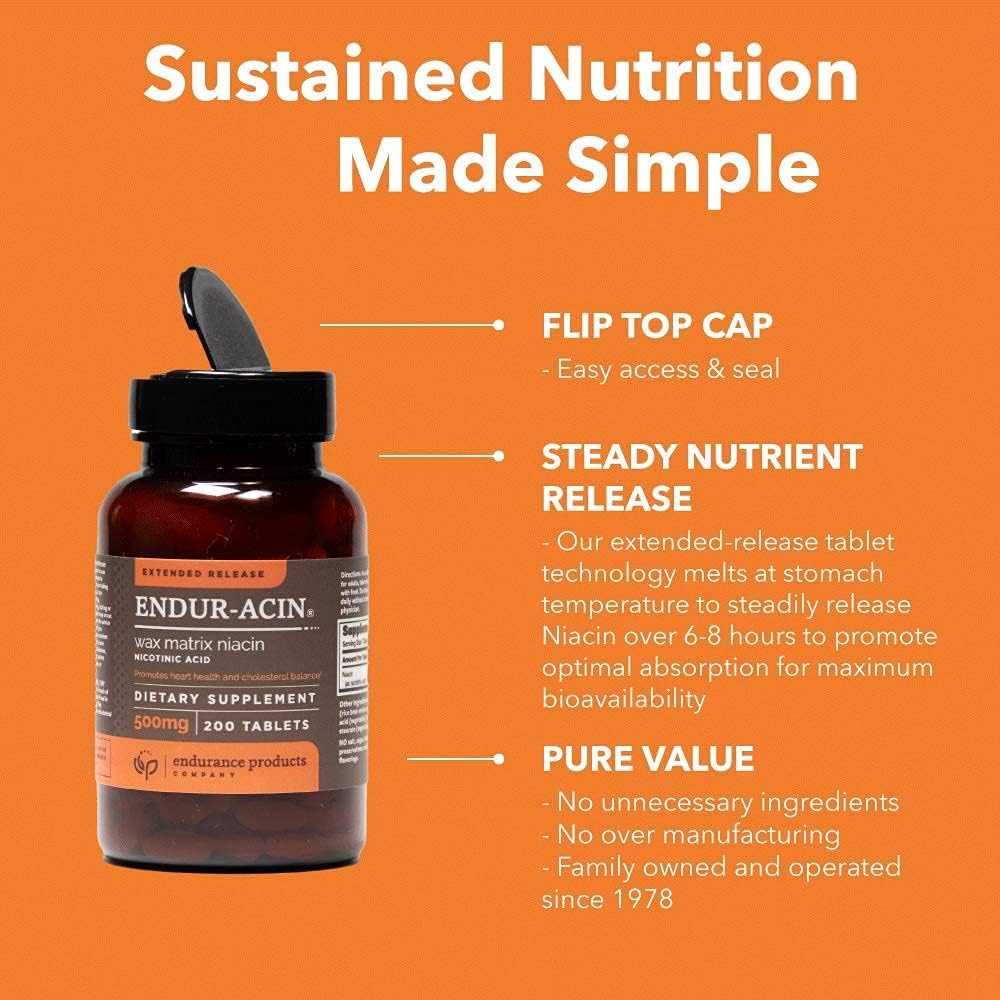 Extended Release Electrolyte SR and ENDUR-ACIN Niacin 500mg for Endurance Support