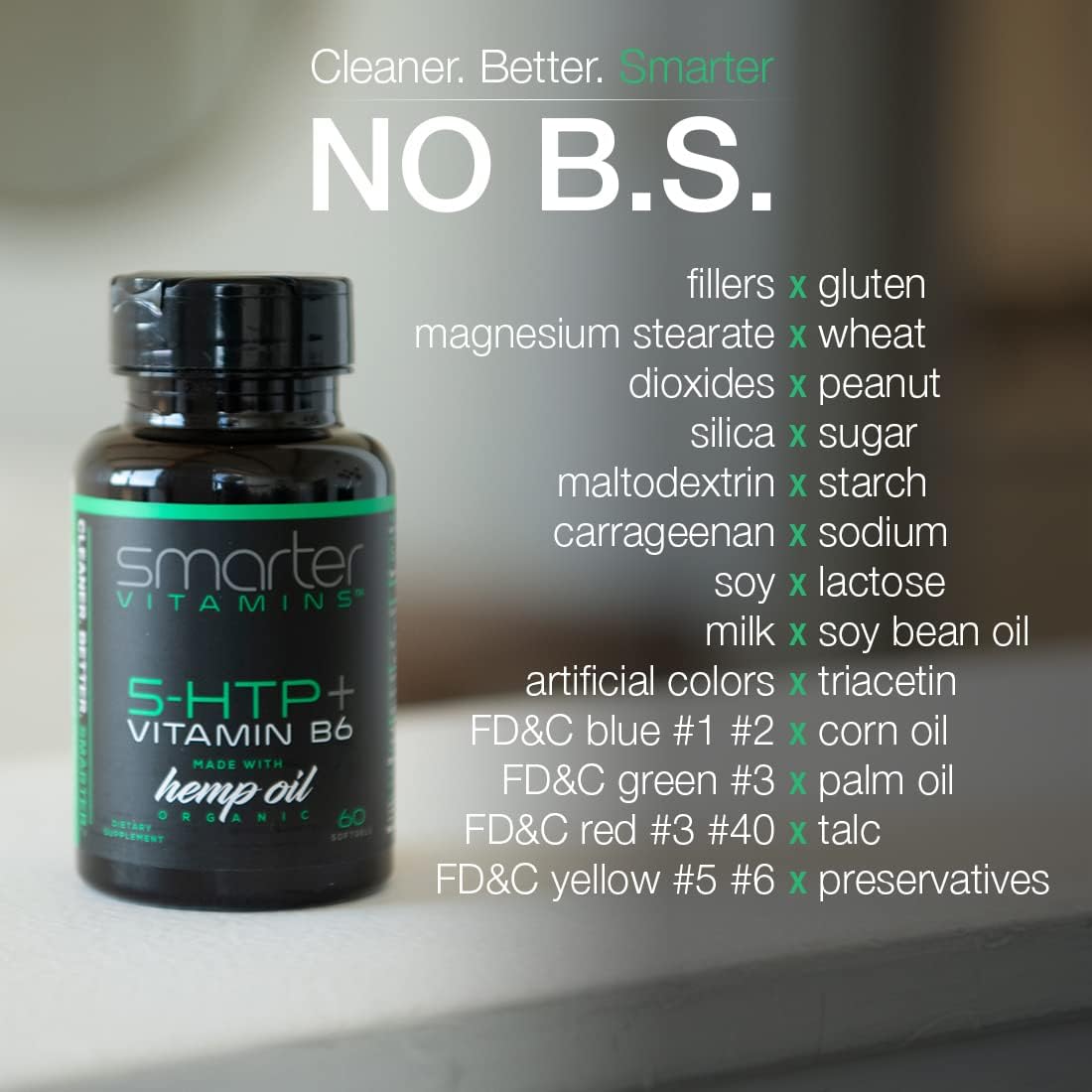 Extended Time Release 5-HTP and Vitamin B6 Softgels - 200mg, 60 Count, 30 Servings