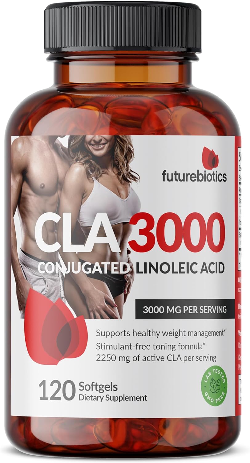 Extra High Potency Futurebiotics CLA 3000 Softgels - Non-Stimulating Conjugated Linoleic Acid, Non GMO Formula