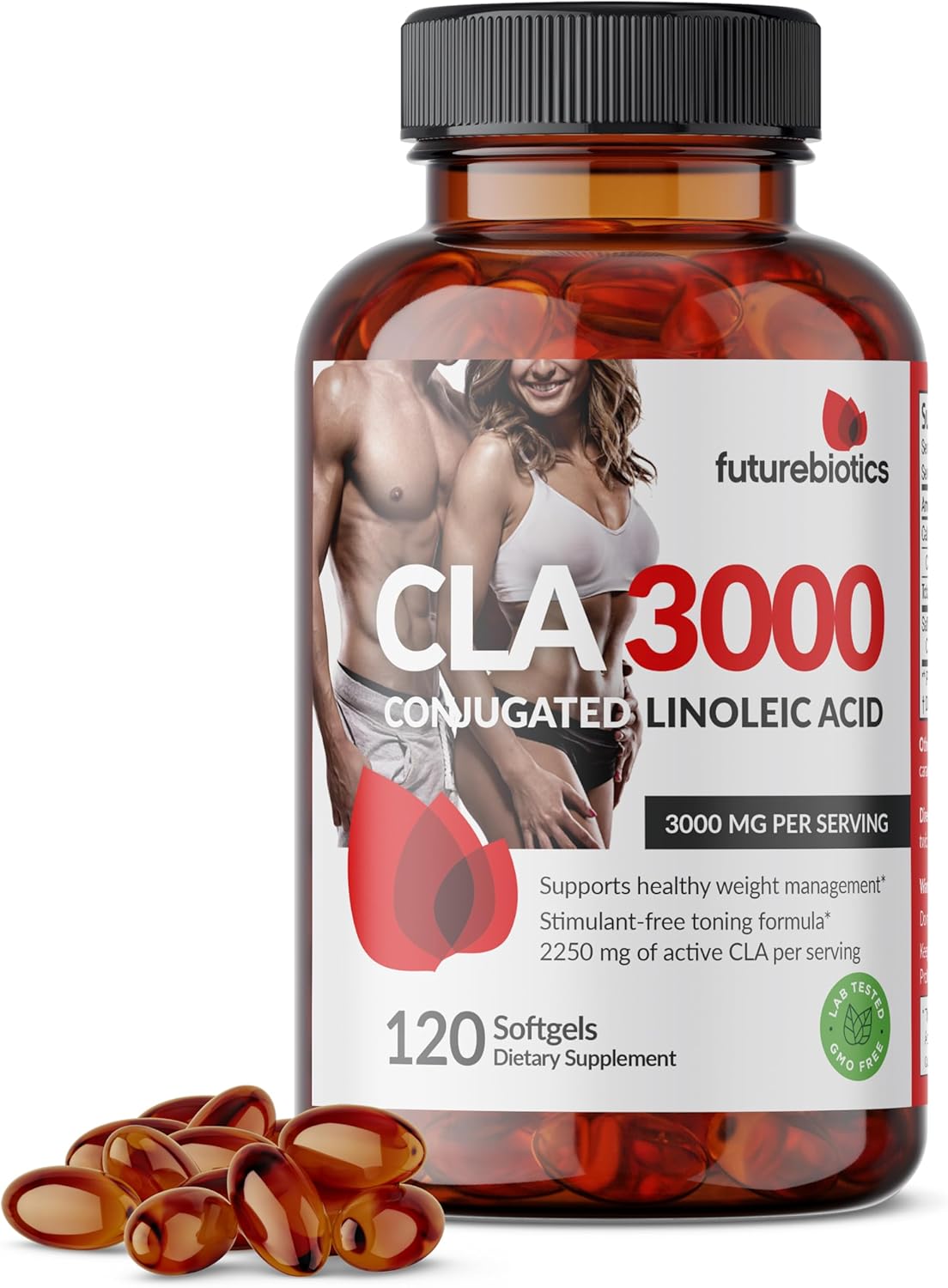 Extra High Potency Futurebiotics CLA 3000 Softgels - Non-Stimulating Conjugated Linoleic Acid, Non GMO Formula