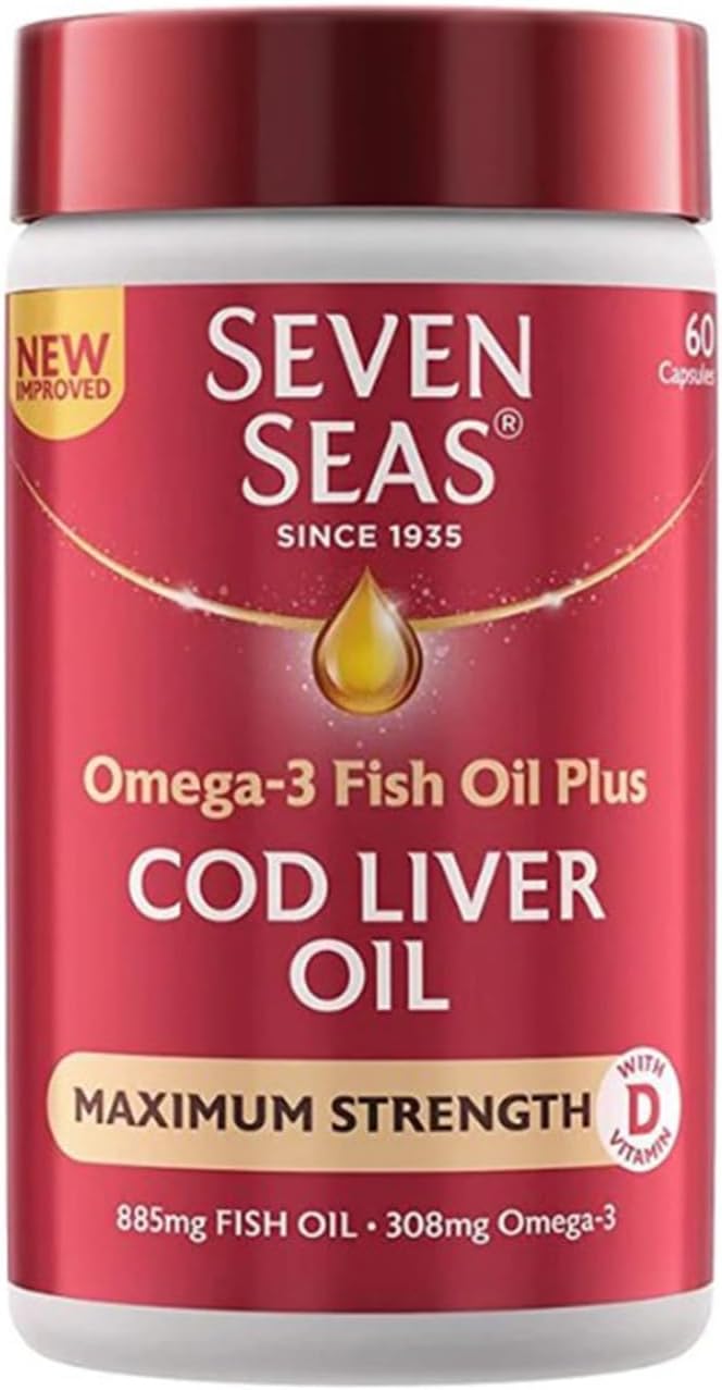 Extra High Strength Seven Seas Cod Liver Oil Capsules - 60 Count