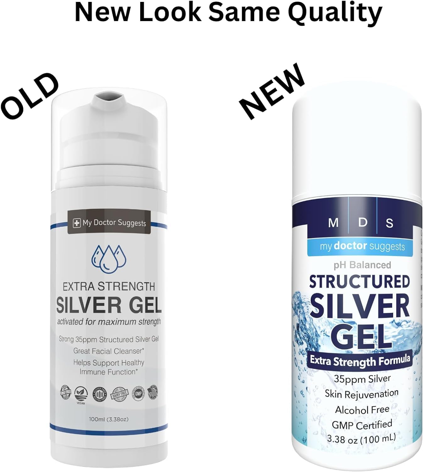 Extra Strength 35ppm Colloidal Silver Gel 2 Pack - USA Made - High Potency Structured Formula for Maximum Benefits