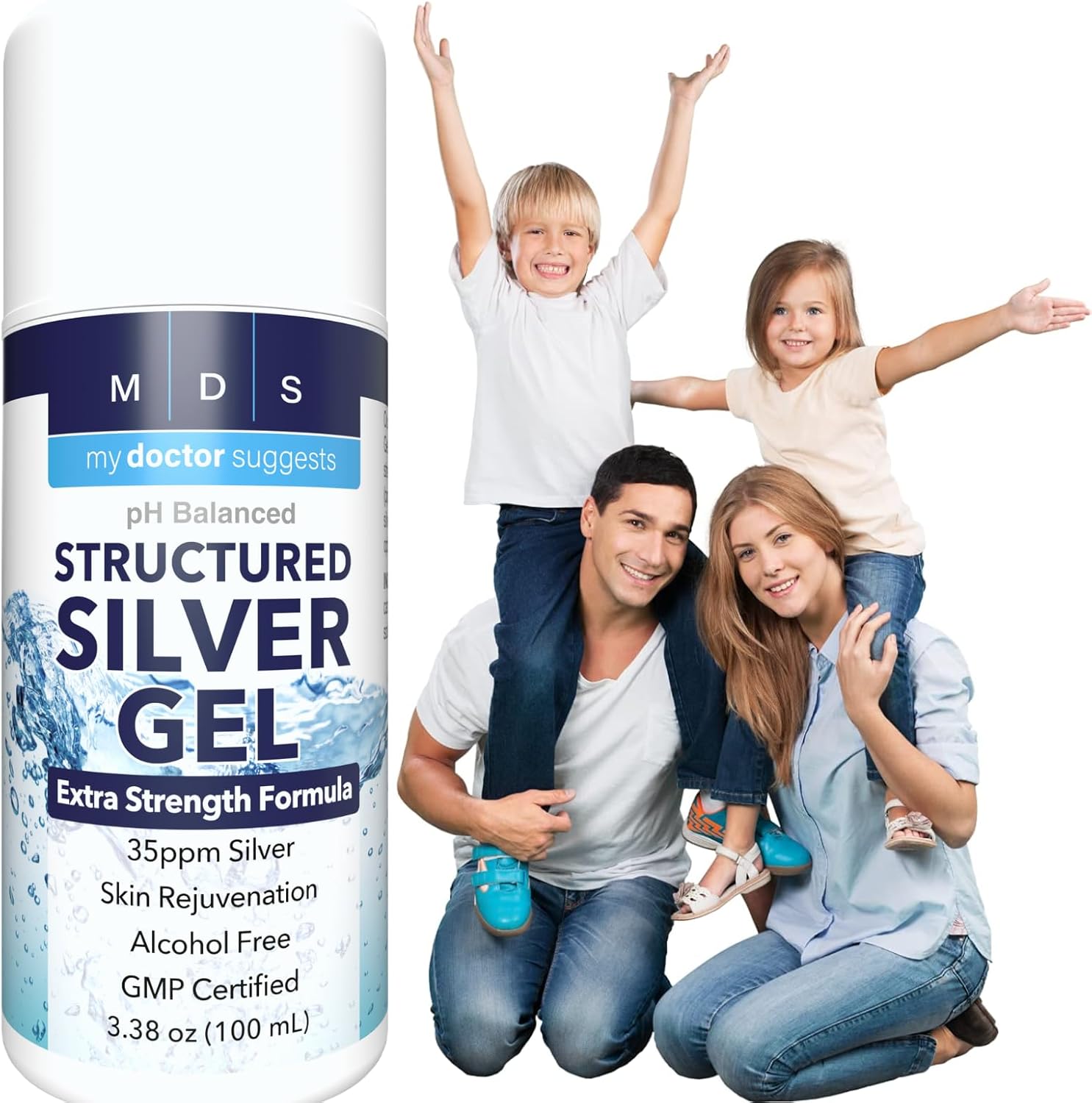 Extra Strength 35ppm Colloidal Silver Gel 2 Pack - USA Made - High Potency Structured Formula for Maximum Benefits