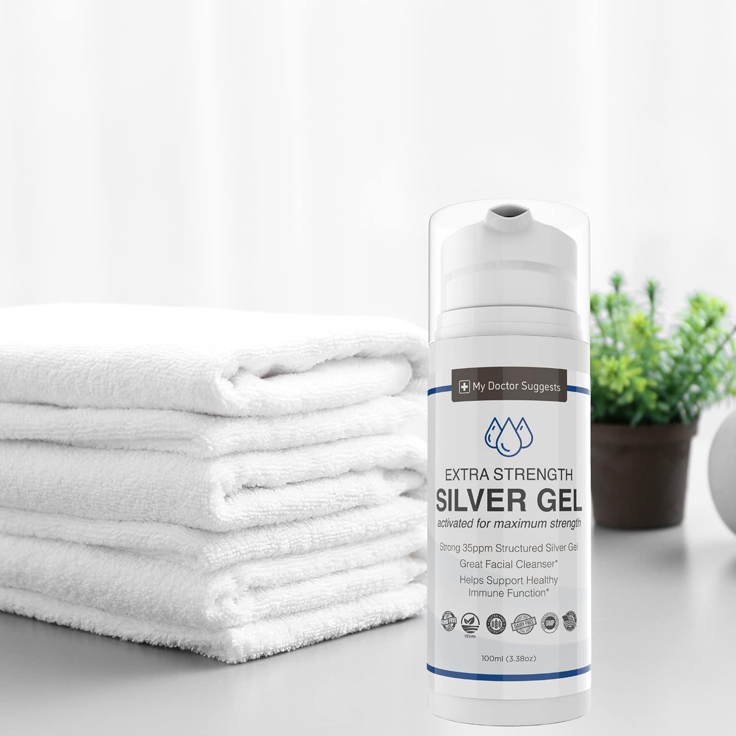 Extra Strength 35ppm Colloidal Silver Gel 2 Pack - USA Made - High Potency Structured Formula for Maximum Benefits