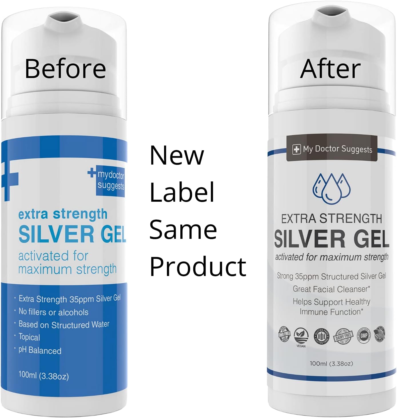 Extra Strength 35ppm Colloidal Silver Gel 4 Pack - USA Made, Maximum Potency Structured Formula - Doctor Recommended Formula