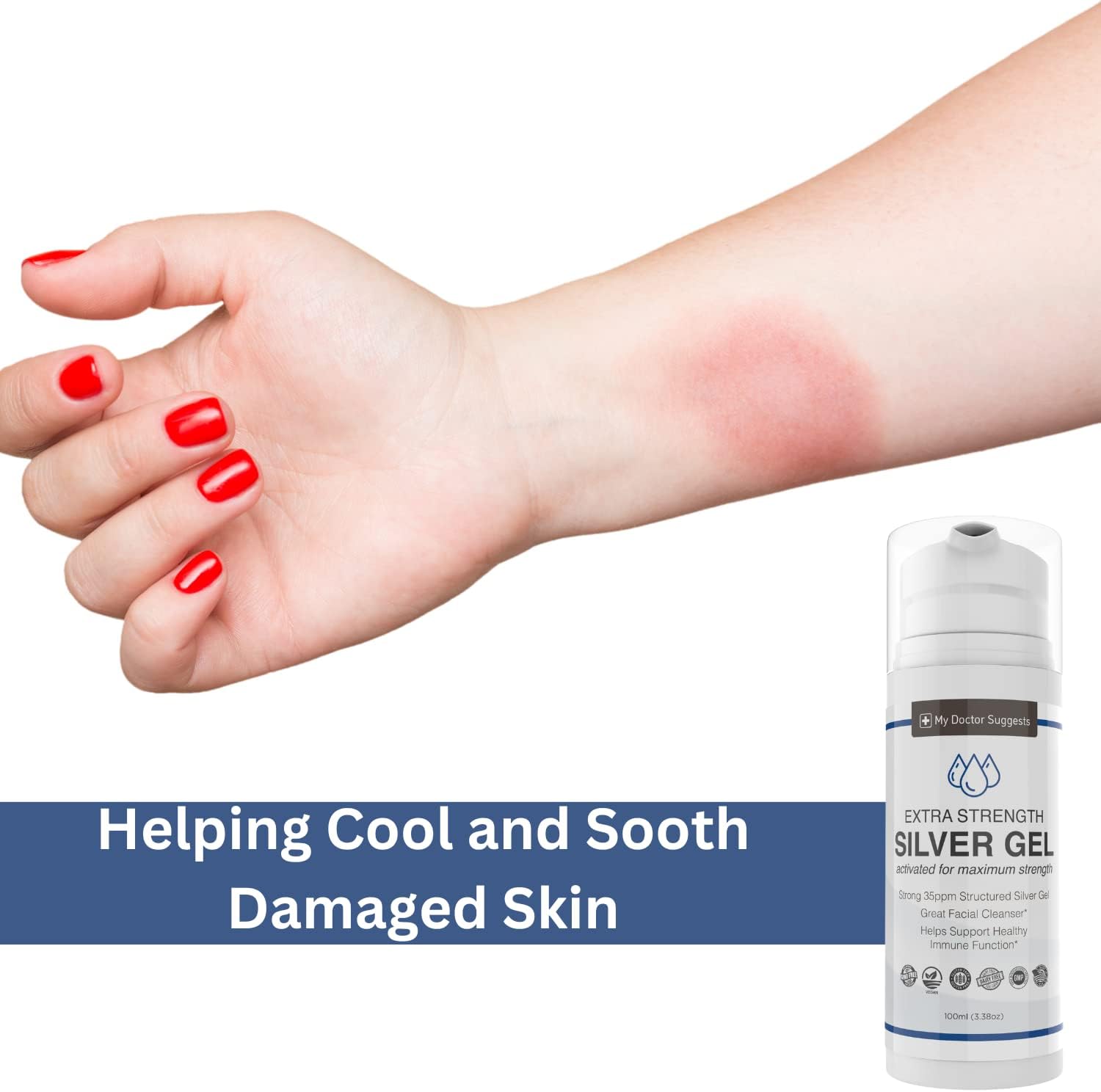 Extra Strength 35ppm Colloidal Silver Gel 4 Pack - USA Made, Maximum Potency Structured Formula - Doctor Recommended Formula