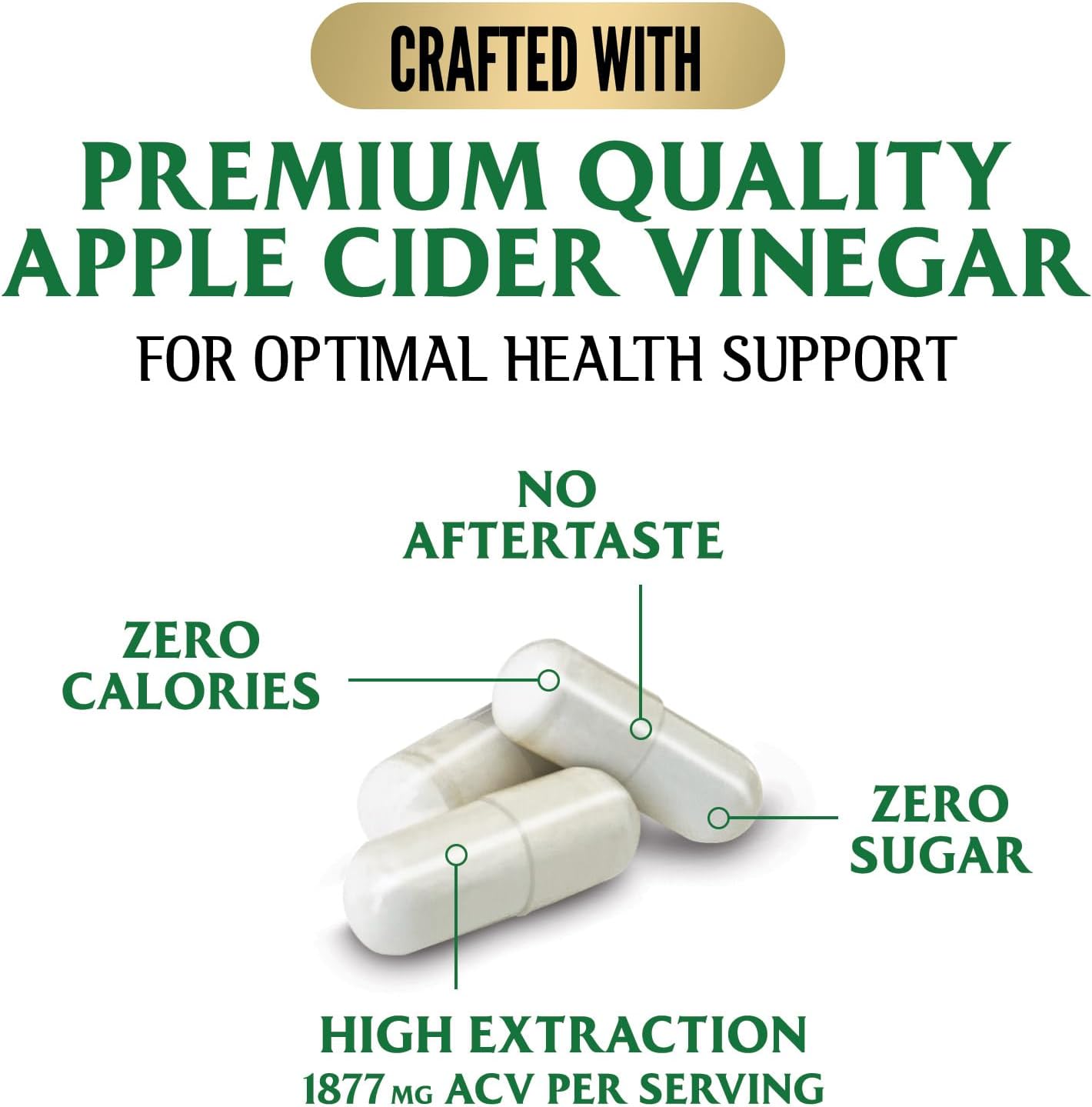 Extra Strength Apple Cider Vinegar Capsules with Vitamin D3 & Zinc - Energy, Digestion & Immune Support - Non-GMO, Gluten-Free Detox Pills - 60 Capsules - BoostGo Australia